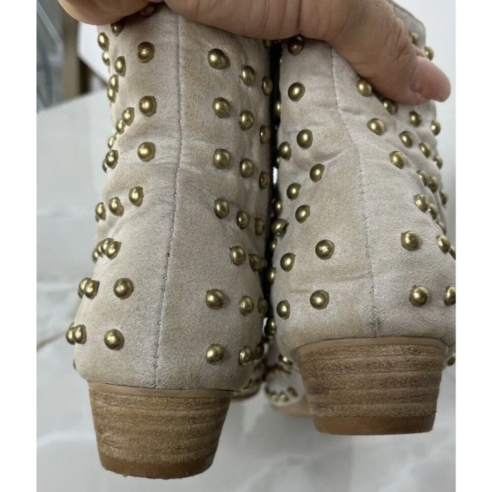 Mia Joy Joyfolie Big Girls Millani Booties Gilded Pebble Gold Sz 6 Youth